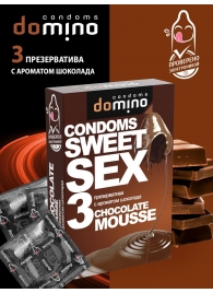 Презервативы для орального секса DOMINO Sweet Sex с ароматом шоколадного мусса - 3 шт. - Domino - купить с доставкой в Нижнекамске