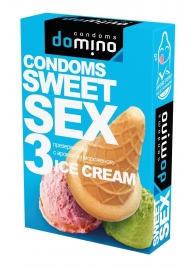 Презервативы для орального секса DOMINO Sweet Sex с ароматом мороженого - 3 шт. - Domino - купить с доставкой в Нижнекамске