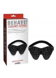 Черная маска на глаза Behave - Chisa - купить с доставкой в Нижнекамске