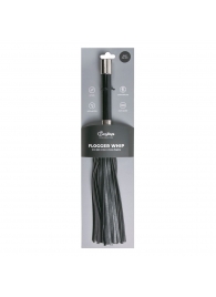Черная плеть Easytoys Flogger With Metal Grip - 38 см. - Easy toys - купить с доставкой в Нижнекамске