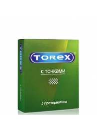 Текстурированные презервативы Torex  С точками  - 3 шт. - Torex - купить с доставкой в Нижнекамске