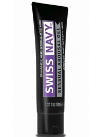Возбуждающий гель-лубрикант на водной основе Sensual Arousal Lubricant - 10 мл. - Swiss navy - купить с доставкой в Нижнекамске