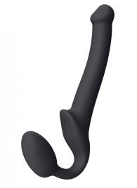Черный безремневой страпон Silicone Bendable Strap-On S - Strap-on-me - купить с доставкой в Нижнекамске