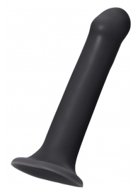 Черный фаллос на присоске Silicone Bendable Dildo XL - 20 см. - Strap-on-me - купить с доставкой в Нижнекамске