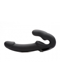Черный безремневой страпон Urge Silicone Strap On с пультом ДУ - 24 см. - XR Brands - купить с доставкой в Нижнекамске