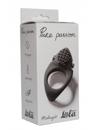 Черное эрекционное виброкольцо Pure Passion Midnight - Lola Games - в Нижнекамске купить с доставкой