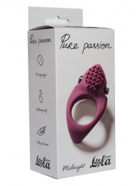 Бордовое эрекционное виброкольцо Pure Passion Midnight - Lola Games - в Нижнекамске купить с доставкой