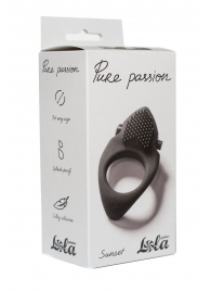 Черное эрекционное виброкольцо Pure Passion Sunset - Lola Games - в Нижнекамске купить с доставкой