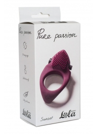 Бордовое эрекционное виброкольцо Pure Passion Sunset - Lola Games - в Нижнекамске купить с доставкой