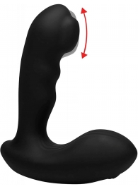 Черный стимулятор простаты Alpha-Pro 7X P-Milker Silicone Prostate Stimulator with Milking Bead - XR Brands - в Нижнекамске купить с доставкой