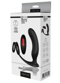 Черный массажер простаты REMOTE P-PLEASER - Dream Toys - в Нижнекамске купить с доставкой