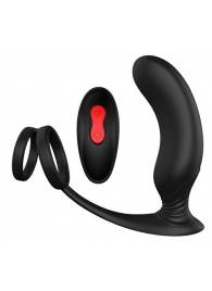 Черный массажер простаты REMOTE P-PLEASER - Dream Toys - в Нижнекамске купить с доставкой