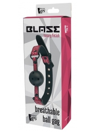 Черно-розовый кляп-шарик с отверстиями BALL GAG - Dream Toys - купить с доставкой в Нижнекамске