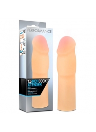 Телесная насадка-удлинитель на пенис PERFORMANCE 1.5INCH COCK XTENDER - 16 см. - Blush Novelties - в Нижнекамске купить с доставкой