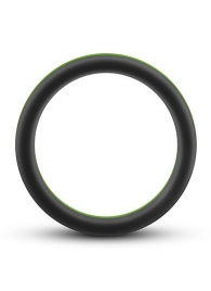 Черно-зеленое эрекционное кольцо Silicone Go Pro Cock Ring - Blush Novelties - в Нижнекамске купить с доставкой