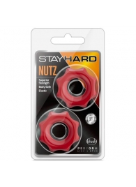 Набор из 2 красных фигурных эрекционных колец NUTZ - Blush Novelties - в Нижнекамске купить с доставкой
