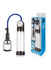 Прозрачная вакуумная помпа Sex Expert с манометром - Sex Expert - в Нижнекамске купить с доставкой