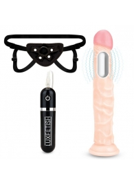 Регулируемые трусики с вибрирующей насадкой - 21 см. - Lux Fetish - купить с доставкой в Нижнекамске