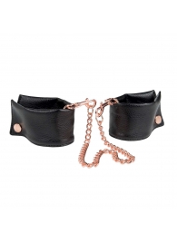 Черные мягкие наручники Entice French Cuffs с цепью - California Exotic Novelties - купить с доставкой в Нижнекамске