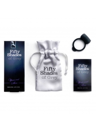 Темно-серое эрекционное кольцо Vibrating Love Ring с вибрацией - Fifty Shades of Grey - в Нижнекамске купить с доставкой