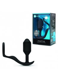 Черное эрекционное кольцо с анальным плагом Snug   Tug - b-Vibe - в Нижнекамске купить с доставкой
