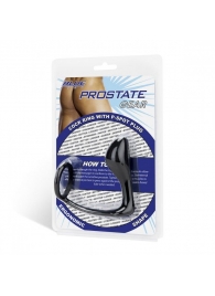 Стимулятор простаты с фиксацией эрекционным кольцом Prostate Gear - BlueLine - в Нижнекамске купить с доставкой
