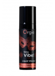 Разогревающий гель для массажа ORGIE Sexy Vibe Hot с эффектом вибрации - 15 мл. - ORGIE - купить с доставкой в Нижнекамске