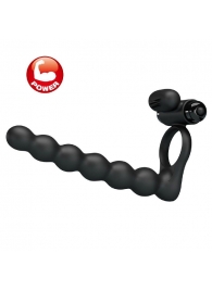 Черная насадка для двойной стимуляции Hercules Penis Sheath III - 15,3 см. - Baile - купить с доставкой в Нижнекамске