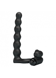 Черная насадка для двойной стимуляции Hercules Penis Sheath III - 15,3 см. - Baile - купить с доставкой в Нижнекамске