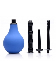 Анальный душ с 3 насадками Premium One-way Valve Anal Douche Set - XR Brands - купить с доставкой в Нижнекамске