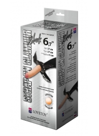 Пояс-трусики с насадкой Glamour - 17 см. - LOVETOY (А-Полимер) - купить с доставкой в Нижнекамске