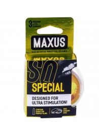 Презервативы с точками и рёбрами в пластиковом кейсе MAXUS Special - 3 шт. - Maxus - купить с доставкой в Нижнекамске