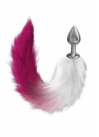 Серебристая анальная пробка с розовым хвостом Galaxy - Lola Games - купить с доставкой в Нижнекамске