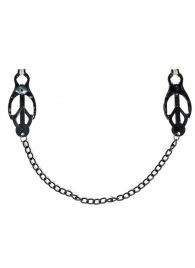 Зажимы на соски Darkside с цепочкой - Lola Games - купить с доставкой в Нижнекамске