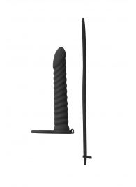 Черная вибронасадка для двойного проникновения Rori - 17 см. - Lola Games - купить с доставкой в Нижнекамске