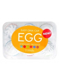 Набор из 6 мастурбаторов Tenga EGG Easy Beat с различным рельефом - Tenga - в Нижнекамске купить с доставкой