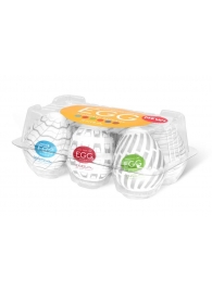 Набор из 6 мастурбаторов Tenga EGG Easy Beat с различным рельефом - Tenga - в Нижнекамске купить с доставкой