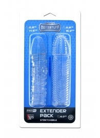 Комплект из 2 прозрачных насадок на пенис PENIS EXTENDER PACK - Dream Toys - в Нижнекамске купить с доставкой