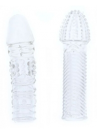 Комплект из 2 прозрачных насадок на пенис PENIS EXTENDER PACK - Dream Toys - в Нижнекамске купить с доставкой
