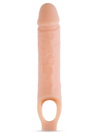 Телесный реалистичный фаллоудлинитель 10 Inch Silicone Cock Sheath Penis Extender - 25,4 см. - Blush Novelties - в Нижнекамске купить с доставкой