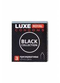 Черные презервативы LUXE Royal Black Collection - 3 шт. - Luxe - купить с доставкой в Нижнекамске