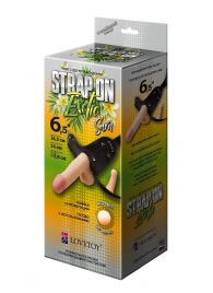 Пояс-трусики с 2 насадками Exotic-Sara - 16,5 см. - LOVETOY (А-Полимер) - купить с доставкой в Нижнекамске
