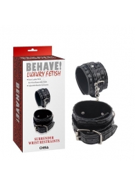 Черные наручники Surrender Wrist Restraints - Chisa - купить с доставкой в Нижнекамске