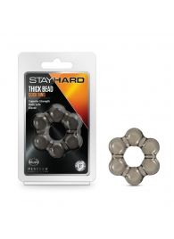 Дымчатое эрекционное кольцо Stay Hard Thick Bead Cock Ring - Blush Novelties - в Нижнекамске купить с доставкой