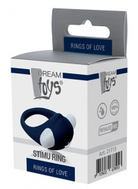 Гладкое синее эрекционное виброкольцо STIMU RING - Dream Toys - в Нижнекамске купить с доставкой