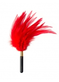 Красный перьевой тиклер Plume - 23 см. - Lola Lingerie - купить с доставкой в Нижнекамске