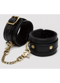 Черные оковы на ноги Bound to You Faux Leather Ankle Cuffs - Fifty Shades of Grey - купить с доставкой в Нижнекамске