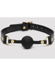 Черный кляп-шар Bound to You Faux Leather Ball Gag - Fifty Shades of Grey - купить с доставкой в Нижнекамске