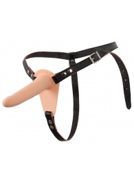 Телесный поясной страпон с вибрацией Vibrating Strap-On - 15,7 см. - Orion - купить с доставкой в Нижнекамске