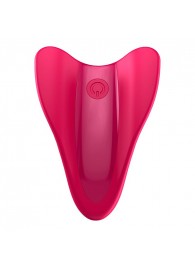 Малиновый унисекс вибратор на палец High Fly - Satisfyer